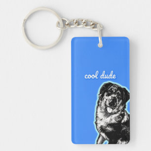 Cool Dude Australian Shephard Acrylic Keychain
