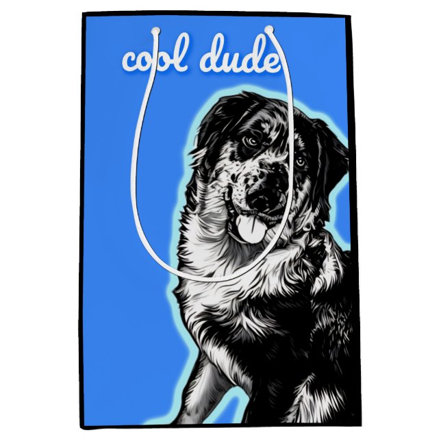 Cool Dude Australian Shephard  Gift Bag (Front)