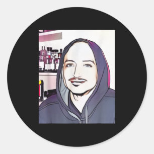 Cool Dude Classic Round Sticker