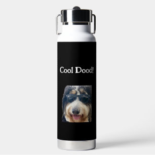Cool Dude Dog Wearing Sun Glasses Water Bottle
