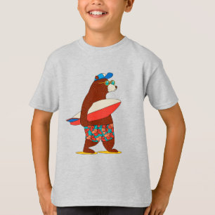 Cool Dude! Surfer Bear; Cute Kids T-Shirt