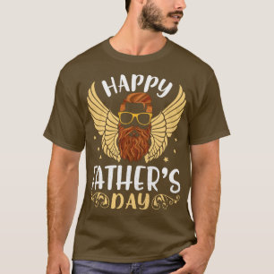 Cool Eagle Bearded Man Happy Father Day Dad Papa B T-Shirt
