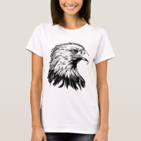 Cool Eagle Drawing T-Shirt – Artistic & Fierce Gra