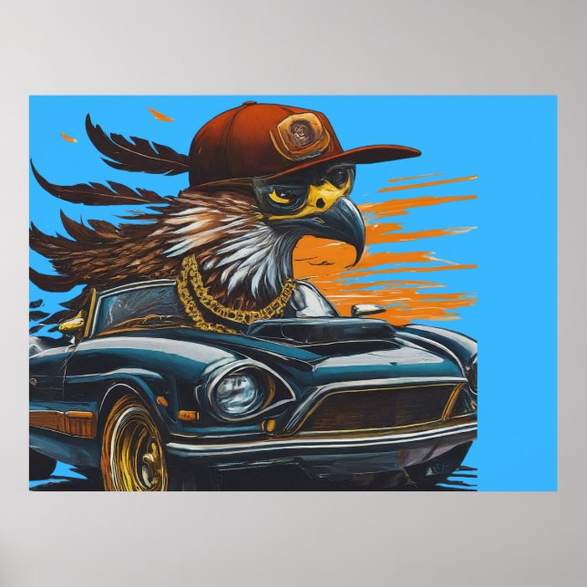 Cool Eagle Rider Poster (Front)