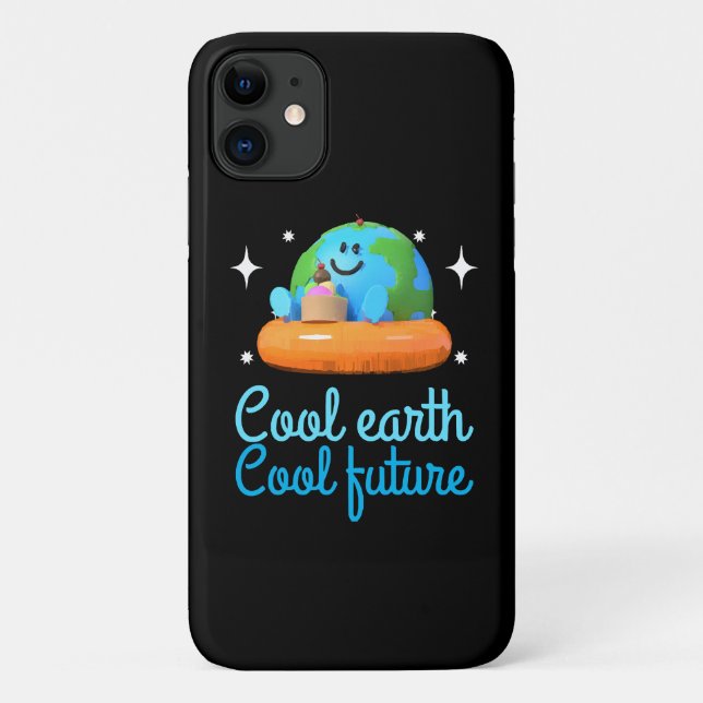 Cool earth, Cool future - Earth Case-Mate iPhone Case (Back)