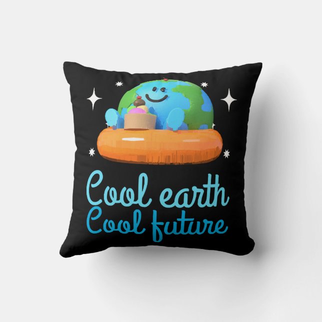 Cool earth, Cool future - Earth Cushion (Back)
