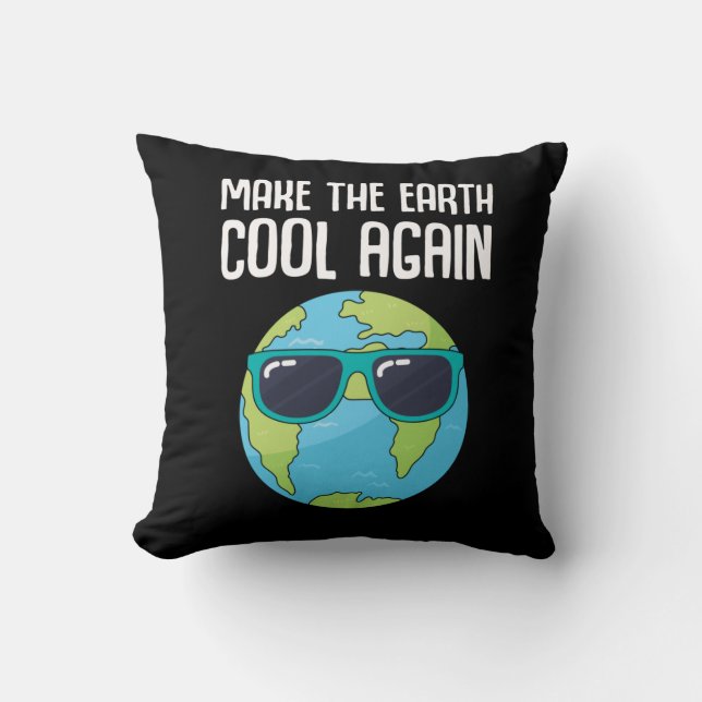 Cool Earth Day Planet Save Environment Cushion (Front)