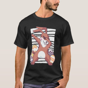 Cool Easter Bunny Dabbing with Eggs T-Shirt