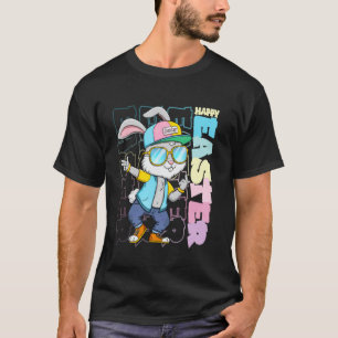 Cool Easter Bunny Dancing Retro Happy Easter for k T-Shirt