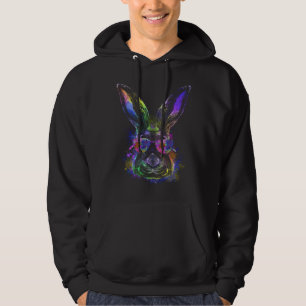 Cool Easter Bunny Happy Easter Rabbit Easter Frien Hoodie