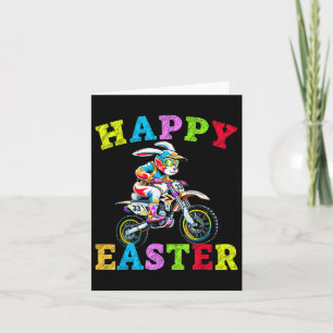 Cool Easter Bunny Motorcycle Happy Easter Day, Bik Card