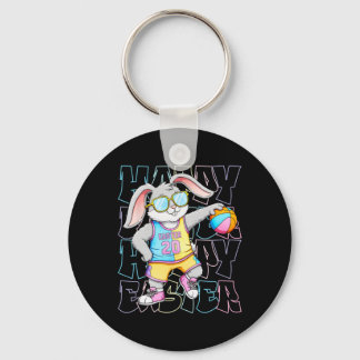 Cool Easter Bunny Sketll Happy Easter For Kids Adu Key Ring