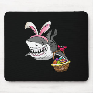 Cool Easter Shark Easter Sket Bunny Ears Happy Eas Mouse Pad