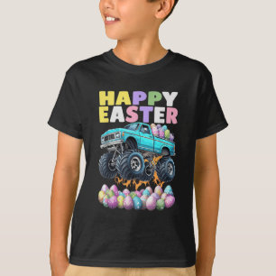 Cool Easter Shirts Boys Monster Truck Happy Tee