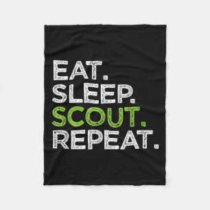 Cool Eat Sleep Scout Repeat Cub Love Scouting Fleece Blanket