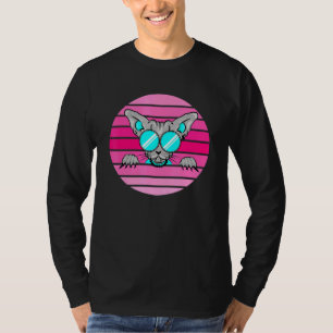 Cool Egyptian Retro Cat Sunset T-Shirt