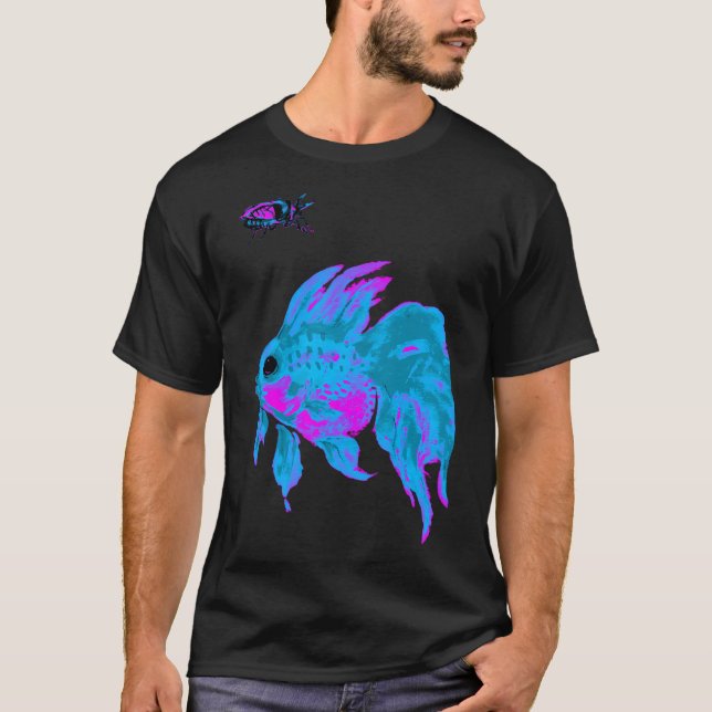 cool electric goldfish & bug T-Shirt (Front)