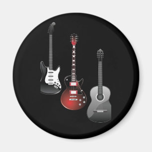 Cool Electric Guitars for Music Lovers Custom Gift Magnet
