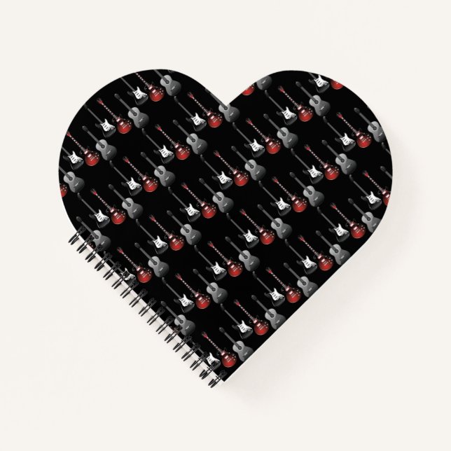Cool Electric Guitars for Music Lovers Gift Notebook (Front)