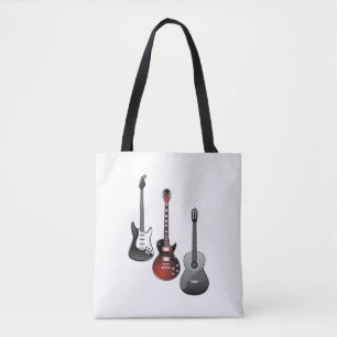 Cool Electric Guitars for Music Lovers Gift Tote Bag