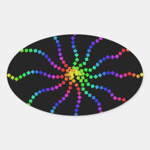 Cool Electric Rainbow Colourful Pop Art Stickers