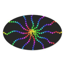 Cool Electric Rainbow Colourful Pop Art Stickers