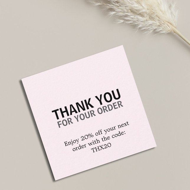 Cool Elegant Bold Rose Thank You Card Coupon (Creator Uploaded)