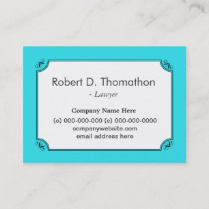 Cool, elegant simple, blue informative appointment card