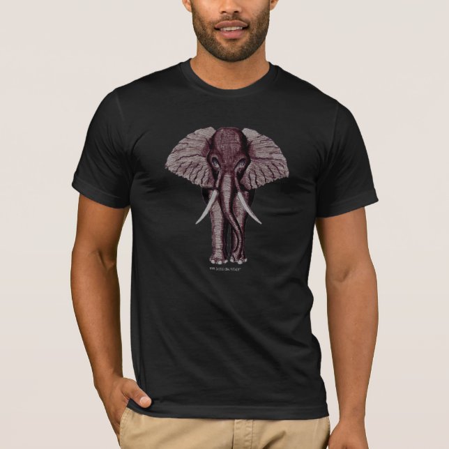 Cool elephant graphic art t-shirt design (Front)