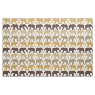 Cool Elephants Pattern Fabric