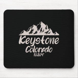 Cool Elevation Keystone Colorado Tee Skiing Snowbo Mouse Pad
