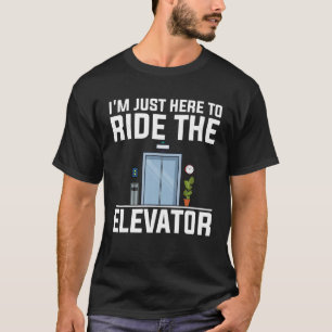 Cool Elevator Art For Men Women Elevator Inspector T-Shirt