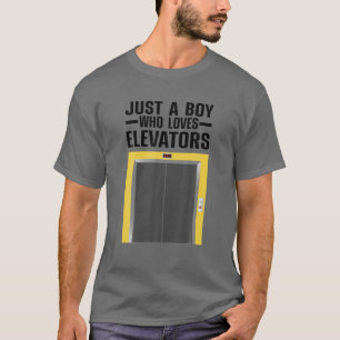 Cool Elevator Art Men Boys Kids Elevator Mechanic T-Shirt