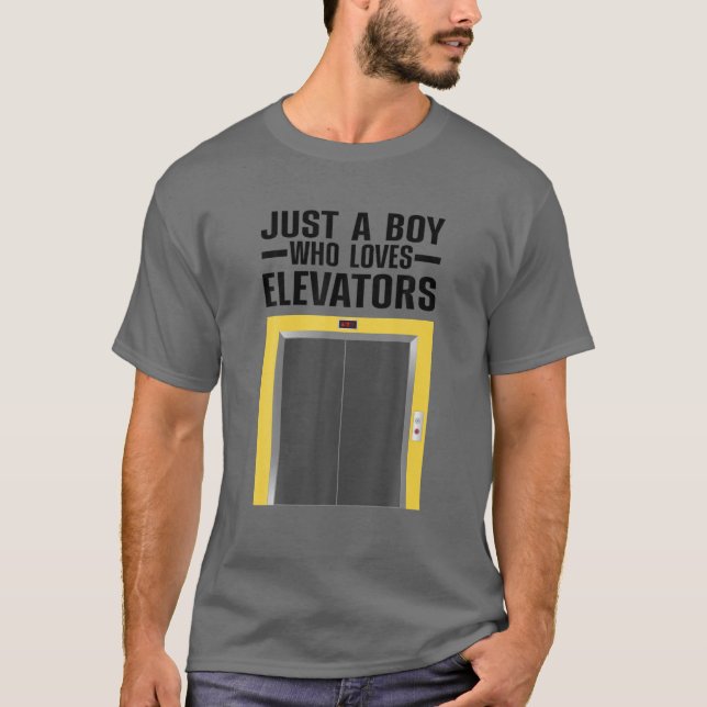 Cool Elevator Art Men Boys Kids Elevator Mechanic T-Shirt (Front)