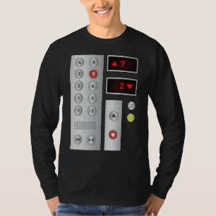 Cool Elevator Buttons Men Women Lift Halloween Cos T-Shirt