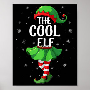 Cool Elf Christmas Girls Women Elf Squad Xmas Fami Poster