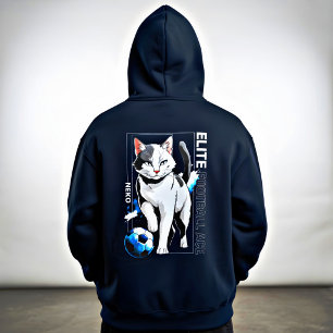 Cool Elite Football Ace Cat Anime Gift for Soccer  Hoodie