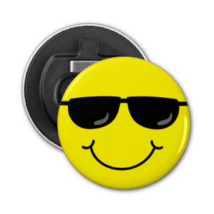 Cool Emoji Face with Sunglasses Bottle Opener