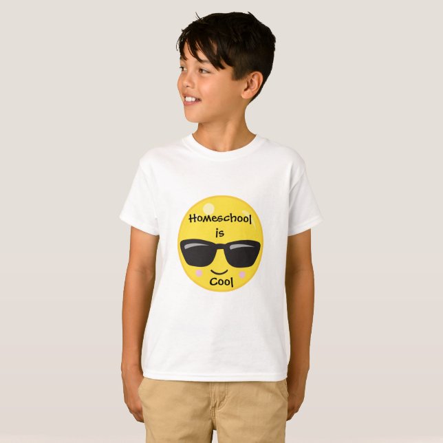 Cool Emoji Homeschool T-Shirt (Front Full)