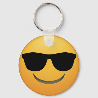 Cool Emoji Key-chain with sunglasses.  Key Ring