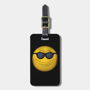 Cool Emoticon With Sunglasses Luggage Tag