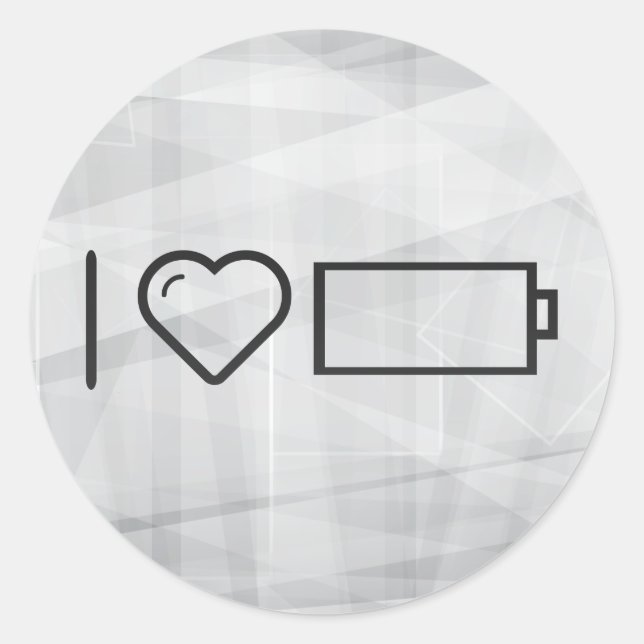 Cool Empty Batteries Classic Round Sticker (Front)