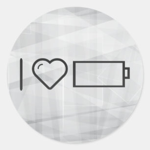 Cool Empty Batteries Classic Round Sticker