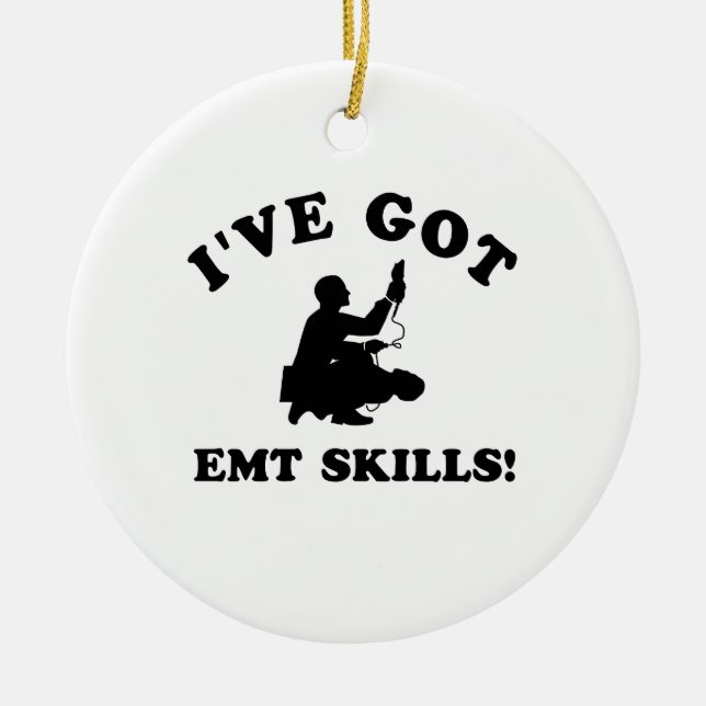 Cool EMT SKILLS  designs Ceramic Tree Decoration (Front)