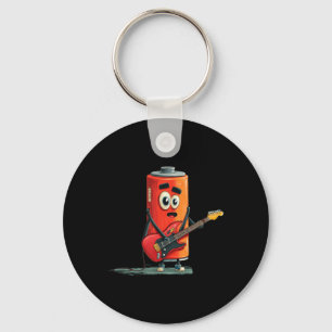 Cool Energy Battery with Guitar for Rockn Roll Key Ring