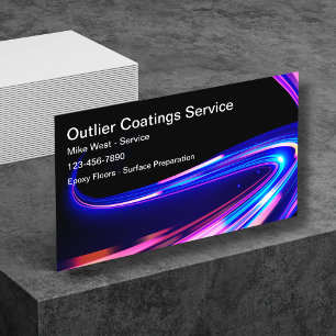 Cool Epoxy Coatings Theme Business Card Template