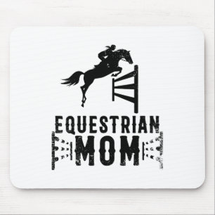 Cool Equestrian Mum Gift For Horse Show Jumping Wo Mouse Pad