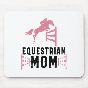 Cool Equestrian Mum Gift For Horse Show Jumping Wo Mouse Pad
