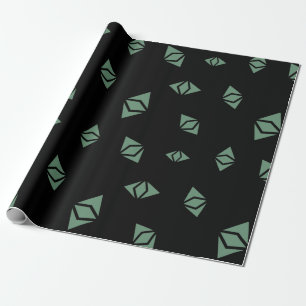 Cool Ethereum Classic Cryptocurrency Sign Pattern Wrapping Paper