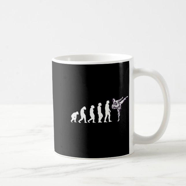 Cool Evolution Taekwondo Karate Aikido Ju Jutsu Coffee Mug (Right)